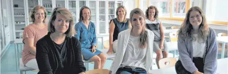  ?? FOTO: JOHANNES KOCH ?? Verstärken das Störck-Gymnasium zum neuen Schuljahr (von links): Bea Lambert, Corina Elfe, Julia Böhmer, Debora Brauchle, Franziska Werner, Karla Hipp und Lena Grecht.