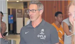  ?? Picture: REINAL CHAND ?? Fiji Airways Fiji 7s men’s head coach Ben Gollings at the Nadi Internatio­nal Airport on Monday.