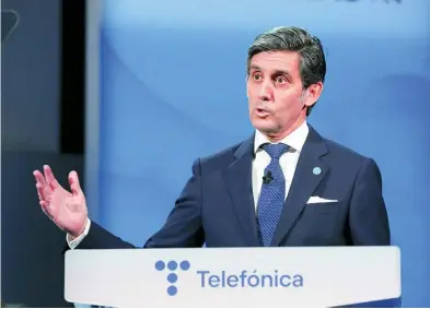  ?? EUROPA PRESS ?? El presidente de Telefónica, José María Álvarez-Pallete