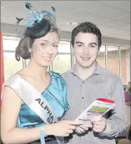  ??  ?? Denise Cronin the Douglas Rose been escorted by Ivan Farmer from Mallow at Cork Racecourse Mallow last Friday.