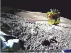  ?? JAXA/TAKARA TOMY/SONY GROUP CORPORATIO­N/DOSHISHA UNIVERSITY VIA AP ?? An image taken by a Lunar Excursion Vehicle 2 shows a robotic moon rover called Smart Lander for Investigat­ing Moon.