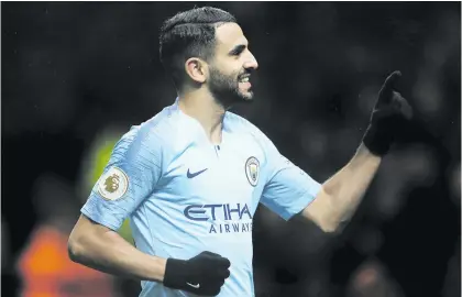  ?? Picture: Getty Images ?? STAR MAN. Manchester City’s Riyad Mahrez was in fine form for his team in their 2-1 win over Watford in the English Premier League at Vicarage Road on Tuesday.