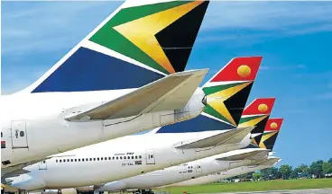  ?? /Sunday Times. ?? Solution: Deeply indebted SAA is facing the prospect of privatisin­g sectors of its business if it is to survive. Solidarity says it has suspended — but not abandoned — its applicatio­n to have SAA placed into business rescue.