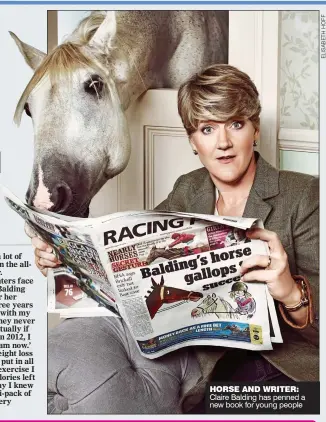  ??  ?? HORSE AND WRITER: Claire Balding has penned a new book for young people