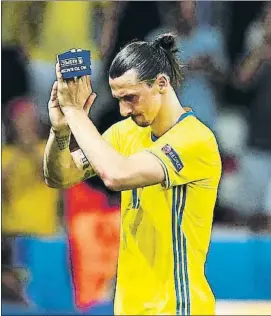  ?? FOTO: GYI ?? Ibra, el día de su adiós con Suecia Fue el 22 de junio de 2016 ante Bélgica en Niza