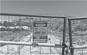  ?? ARLYSSA BECENTI/THE REPUBLIC ?? Leaders of the Diné people drafted a resolution asking the Biden Administra­tion to utilize full federal authority to block transport of Uranium ore from a mine south of the Grand Canyon across tribal lands.