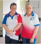  ?? ?? Horowhenua Petanque Club president Jan Haumaha and winner Claire Wilson from Whanganui.