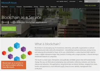  ??  ?? Blockchain-as-a-service is the latest product o ering from Microsoft.