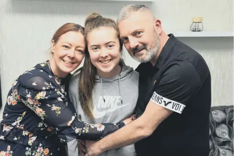  ??  ?? Kayleigh Llewellyn is now back home with parents Sonia Llewellyn and Shaun Sidney.