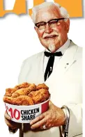  ??  ?? KFC king: Colonel Sanders