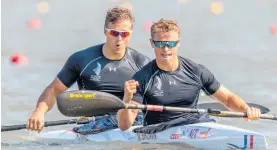  ?? ?? Kurtis Imrie and Max Brown qualified their K2 500m kayak in Sydney.