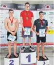  ?? FOTO: VEREIN ?? Fabian Schneider (rechts) aus Ravensburg schwimmt auf Platz drei.