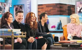  ?? NATHAN CONGLETON/NBC ?? Will & Grace cast members Megan Mullally, left, Sean Hayes, Debra Messing and Eric McCormack appeared on Megyn Kelly Today, and some of the host’s comments didn’t impress Messing.