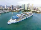  ?? ?? The Icon of the Seas arrives in Miami before its maiden voyage on 27 January