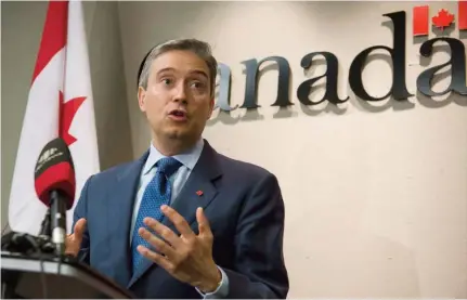  ?? ?? Monsieur François-philippe Champagne, ministre canadien du Commerce internatio­nal, suite aux pourparler­s de haut niveau à Tokyo le 23 janvier 2018.