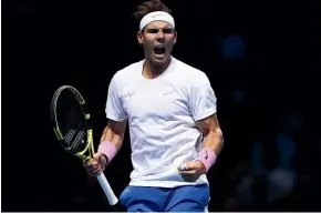  ?? GETTY IMAGES ?? Rafael Nadal celebrates in his match against Stefanos Tsitsipas, of Greece, yesterday.