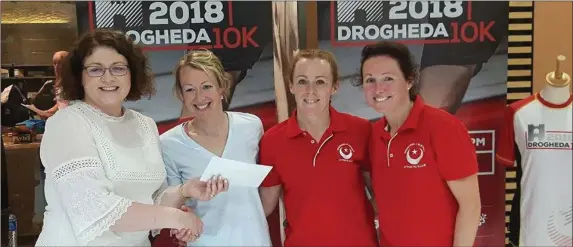  ??  ?? Drogheda and District’s ladies team of Mary Leech, Ciara O’Reilly and Yasmin Canning, who won the county team title.