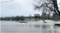  ?? Picture: Claire Lewis ?? Flooding at Llechryd as the River Teifi overflowed.