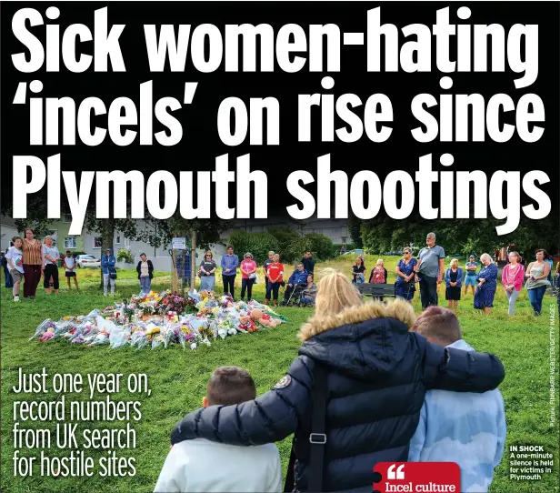  ?? ?? IN SHOCK
A one-minute silence is held for victims in Plymouth