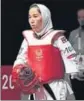  ?? AP ?? Zakia Khudadadi during her women’s K44 49kg Taekwondo match in Tokyo on Thursday.