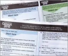  ?? ROSS D. FRANKLIN — THE ASSOCIATED PRESS FILE ?? In this file photo, copies of the 2010 Census forms in Phoenix. The 2020 U.S. Census will add a question about citizenshi­p status, a move that brought swift condemnati­on from Democrats who said it would intimidate immigrants and discourage them from...