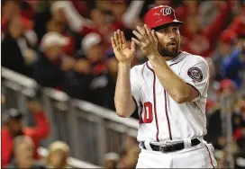  ?? PATRICK SMITH / GETTY IMAGES 2017 ?? The Nationals put second baseman Daniel Murphy (above) and right-handed reliever Joaquin Benoit on the 10-day disabled list.