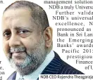  ??  ?? NDB CEO Rajendra Theagaraja­h