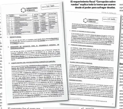  ?? FOTOS: EL HERALDO ?? El requerimie­nto fiscal “Corrupción sobre ruedas” explica toda la trama que usaron desde el poder para sufragar deudas.