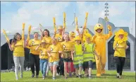  ??  ?? YELLOW THERE: Walk Glasgow in support of Beatson Cancer Charity.