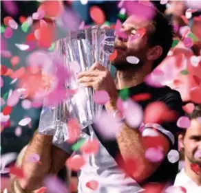  ?? Juan Martin del Potro toonde zich in Indian Wells de betere van Roger Federer. © afp ??