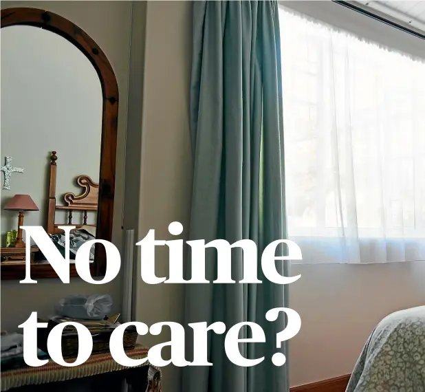  ??  ?? Many care workers’ schedules leave little time for even minimal socialisin­g with clients who may be isolated and lonely.