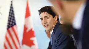  ??  ?? TEXAS: Prime Minister Justin Trudeau takes part in roundtable discussion on the future of energy with industry leaders at CERAWeek in Houston, Texas. — AP