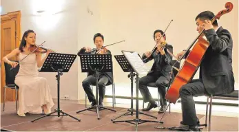  ?? FOTO: HELMUT VOITH ?? „Artists in Residence“: das Novus String Quartet.