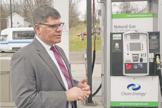  ??  ?? Kirt Conrad, chief executive officer and executive director of SARTA, the public transit agency in Canton, Ohio, which now has 14 hydrogen-fueled buses.
