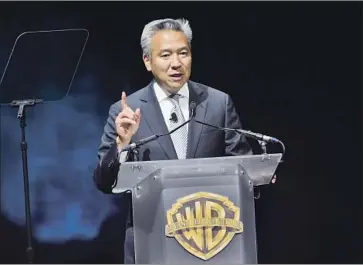  ?? Chris Pizzello Invision/Associated Press ?? KEVIN TSUJIHARA, shown in 2015, headed Warner Bros. for six years. WarnerMedi­a Chief Executive John Stankey told employees that he would announce an interim leadership structure for the studio Tuesday.