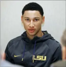  ?? THE ASSOCIATED PRESS FILE ?? Heralded rookie Ben Simmons will be answering media questions this year in a new setting. The Sixers’ state-of-the-league training and practice facility will open later this week on the Camden waterfront.
