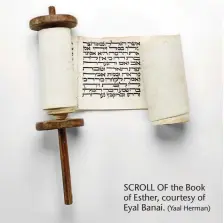  ?? (Yaal Herman) ?? SCROLL OF the Book of Esther, courtesy of Eyal Banai.