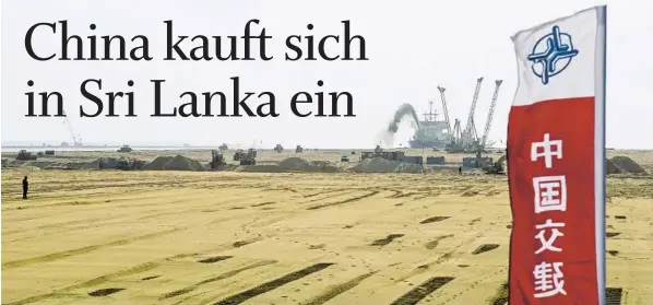  ?? BILD: SN/AFP ?? Auch der knapp zwei Milliarden Euro teure Ausbau des Hafens von Colombo wird von China finanziert.