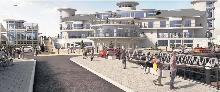  ??  ?? How the proposed Porthcawl Maritime Centre will look. The new design has been developed after private and public consultati­on feedback and a planning applicatio­n by Harboursid­e Community Interest Company has now been submitted