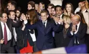  ?? (Photo EPA) ?? Nicolas Sarkozy, ici aucôtéde son directeur de campgane, Eric Ciotti, hier soir à Marseille.