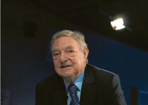  ?? Foto: Eric Piermont, afp ?? Er sammelt keine Jachten oder Gemälde, er sammelt Ideen: US-Milliardär George Soros.