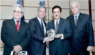  ?? ROMELIO MONTERO ?? Leonte Brea, Leonel Fernández, Tony Raful y Eliades Acosta.