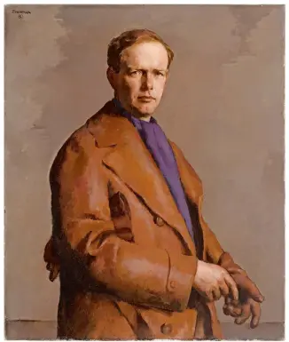  ?? MEAD ART MUSEUM, AMHERST COLLEGE, AMHERST, MASSACHUSE­TTS. GIFT OF ANNE MORROW LINDBERGH. ?? Portrait of Charles A. Lindbergh, by artist Robert Brackman. Oil on canvas.