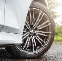  ??  ?? Above: The 330i comes with 18-inch wheels (pictured) as standard, whereas the 320d gets 17s