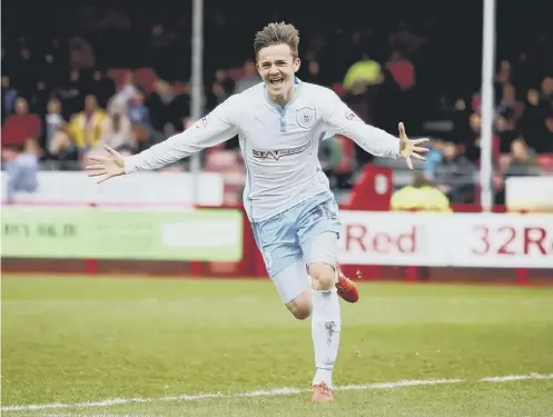  ??  ?? 0 James Maddison celebrates scoring for Coventry. The 19-year-old now promises to bring attacking flair to Aberdeen.