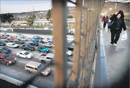  ?? Don Bartletti
Los Angeles Times ?? EVEN AS the San Ysidro entry port undergoes expansion, planners foresee a need for more border infrastruc­ture for passenger traffic.