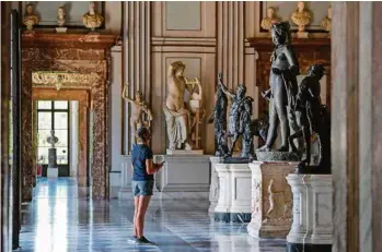 ?? (FILIPPO MONTEFORTE/AFP VIA GETTY IMAGES) ?? Musées du Capitole, Rome, mai 2020. C’est ici, cinq siècles et demi auparavant, que le pape Sixte IV a inventé le concept de musée.