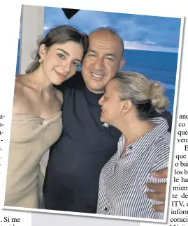  ?? ?? José Delgado junto a su hija Débora y su esposa Patricia García.