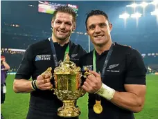  ??  ?? All Blacks Richie McCaw and Dan Carter won two World Cups together over the last decade. The two are on a collision course for player of decade award.