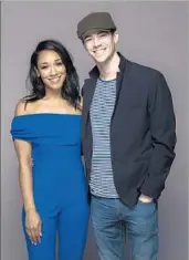  ??  ?? CANDICE PATTON, GRANT GUSTIN Iris West and Barry Allen in “The Flash”